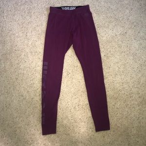 Purple cotton Nike leggings